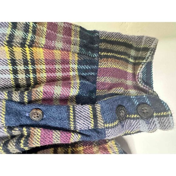 Patagonia Shirt Womans Size Small Blue Plaid Long Sleeve Button Down Flannel Fit - Picture 4 of 11